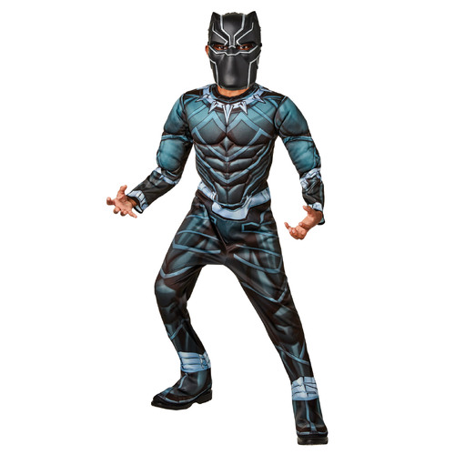 Marvel Black Panther Deluxe Boys Dress Up Costume - Size 9-10 Yrs