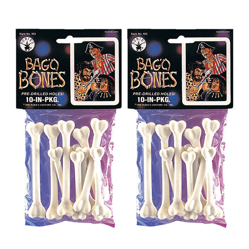 2PK 10pc Rubies Bag O' Bones w/ Pre-Drilled Holes Costume Accessory