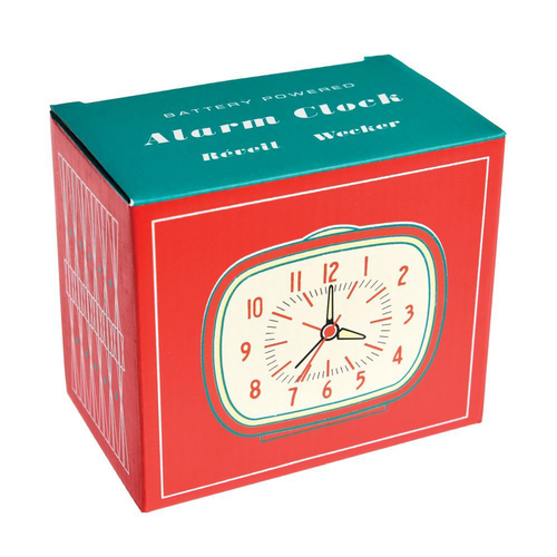 Rex London Retro Style Alarm Clock Home Decor - Red