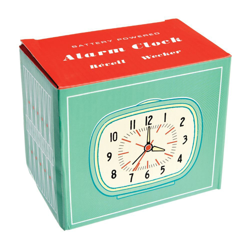 Rex London Retro Style Alarm Clock Home Decor - Blue