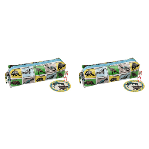 2PK Rex London Pencil Case Stationery Organiser 9x21cm - Prehistoric Land