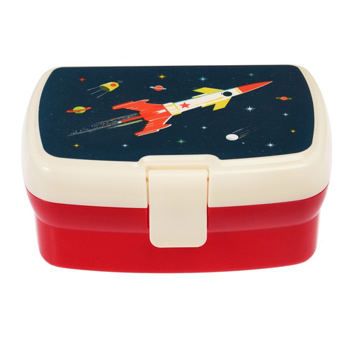 Rex London Kids Plastic Lunch Box Rectangle 17x13cm - Space Age