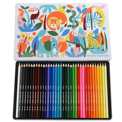 36pc Rex London Colouring Pencils Drawing Stationery 3y+ - Wild Wonders