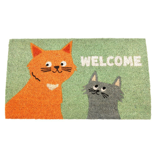 Rex London Coir Outdoor Doormat 73x43cm - Nine Lives