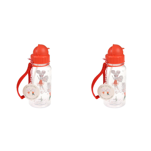 2PK Rex London Kids/Child 500ml Plastic Water Bottle - Mimi & Milo