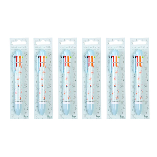 6PK Rex London Six Colour Writing Ball Pont Pen – Mimi & Milo