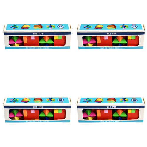 4x 4pc Rex London Pencil Erasers 3D Puzzle Writing Stationary Set 3y+