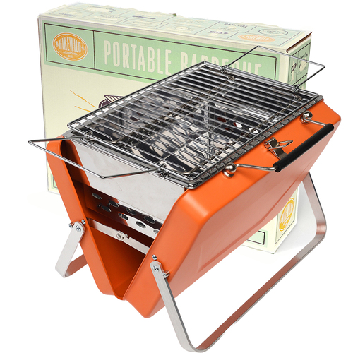 Rex London Portable Suitcase BBQ Griller 23x30cm - Burnt Orange