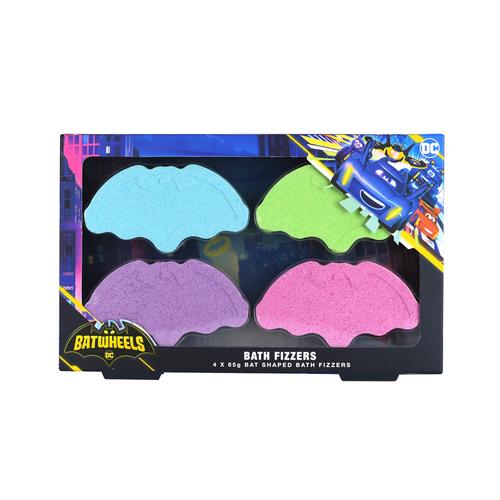 4pc DC: Batwheels Bath Fizzers Bat Shaped Bath Fizzers 65g 6y+