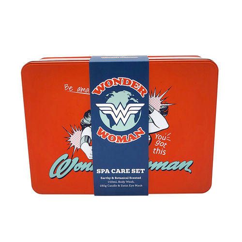 Wonder Woman Body Wash/Candle & Satin Eye Mask Spa Care Set