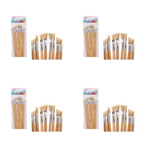 4x 12pc Studio Works Artist Brushes Large 12 Assorted Sizes Creative Toolkit