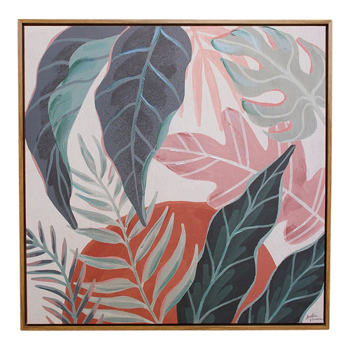 LVD Framed Canvas/Resin 90x90cm Jungle Fever Wall Hanging Art