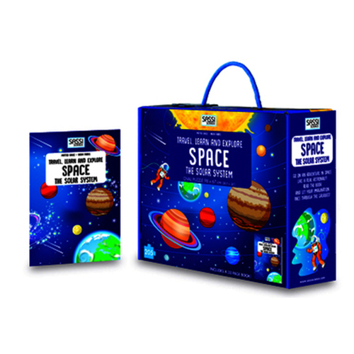 205pc Sassi Junior Space Puzzle & Book Set Kids 6y+