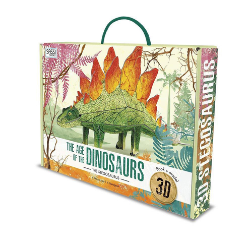 46pc Sassi 3D Assemble & Book The Age of the Dinosaurs Stegosaurus Kids 6y+