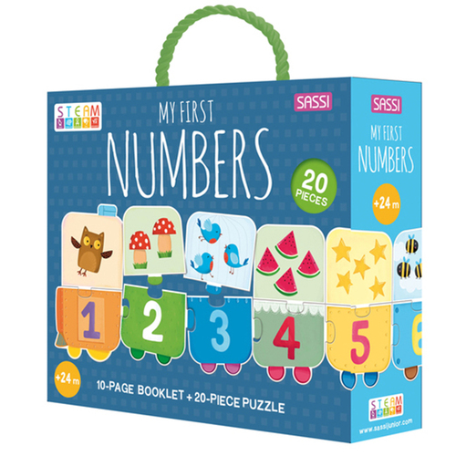 Sassi Junior My First Numbers Puzzle & Book Set Kids 2y+