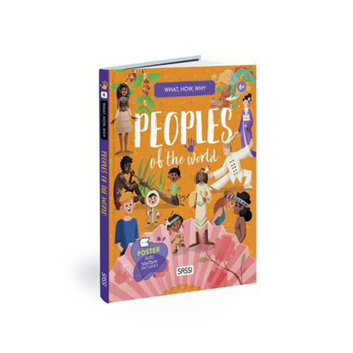 Sassi Book & Poster Kids/Children What How &  Why Peoples of the World 6y+