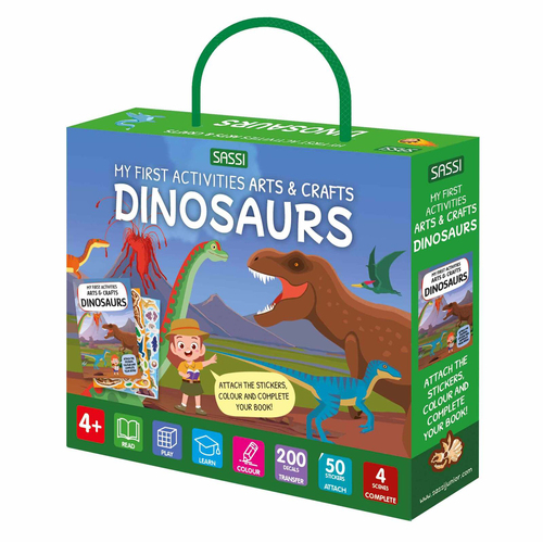 Sassi Arts & Crafts Kids/Children Activity/Colouring Book Dinosaurs 4y+