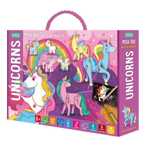 Sassi Mega Arts & Crafts Unicorns Kids/Childrens Game 5+