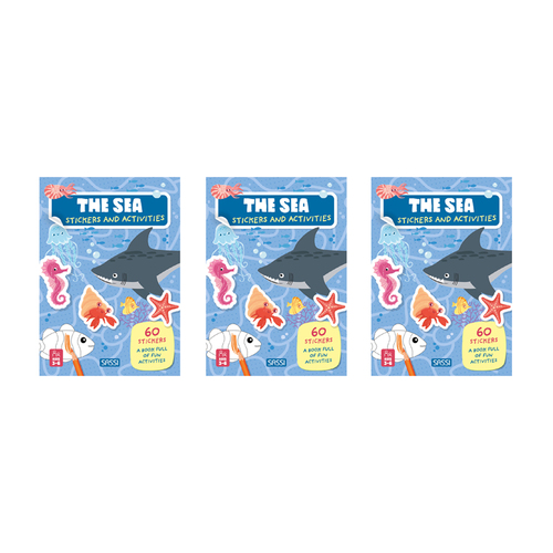 3x Sassi Stickers & Activities Book Kids/Children Fun Reading The Sea 3y+