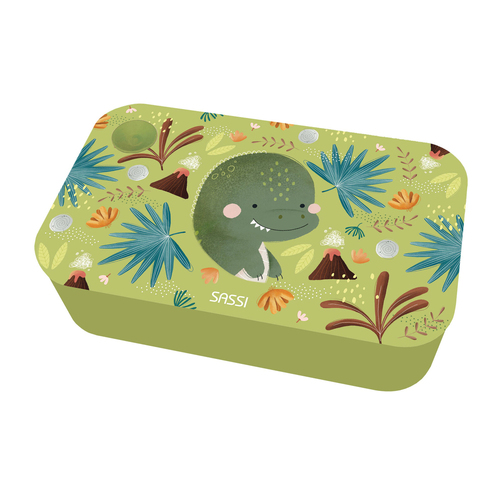 Sassi RPET Lunch Box Cracky the Dinosaur Baby/Childrens Cutlery 3y+