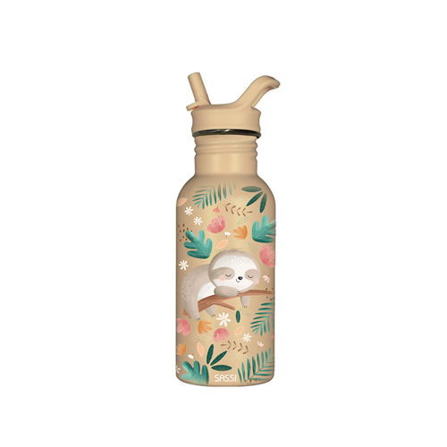 Sassi Stainless Steel Drink Bottle 500 ml Gnawy The Sloth 12m+