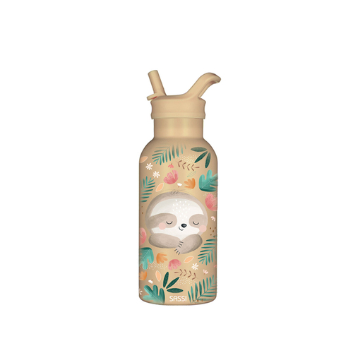 Sassi Vacuum Insulated Stainless Steel Drink Bottle 350 ml Gnawy The Sloth 12m+