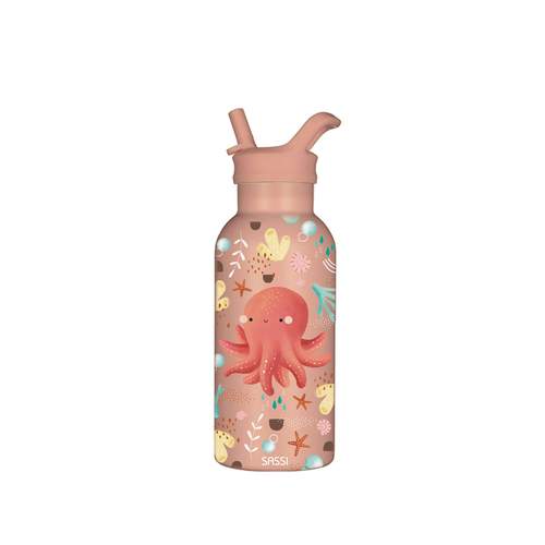 Sassi Vacuum Insulated SS Drink Bottle 350 ml Slurpy The Octopus 12m+