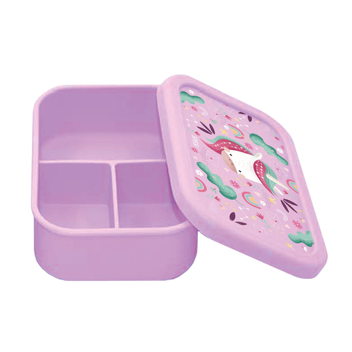 Sassi Silicone Lunch Box Sparkly The Unicorn Baby/Childrens Cutlery 6m+