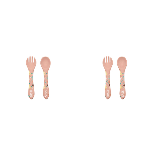 2PK Sassi Silicone Cutlery Set Slurpy The Octopus Baby/Childrens Tableware 6m+