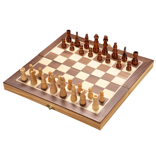 Smart Brain French Cut Chess 2-Players Wooden Board Game Set 30cm 6+