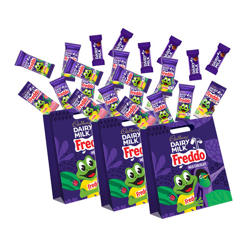 3PK Cadbury Freddo Frog Variety Milk Chocolate Showbag