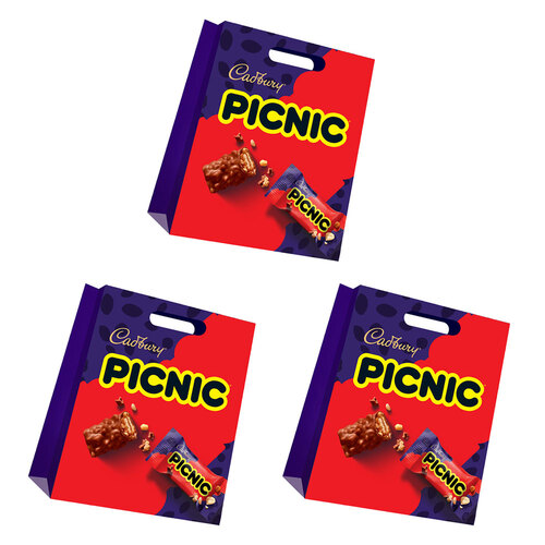 3PK Cadbury Picnic ShowBag Kids/Children Milk Chocolate