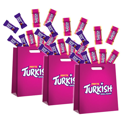 3PK Cadbury Fry's Turkish Delight Bite Size Chocolate Showbag