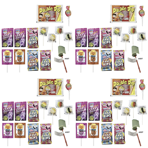 4PK Lots of Lolly Pops Hard Candy & Confectionery Showbag