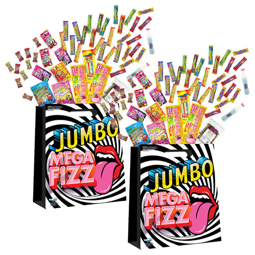 2PK Mega Fizz Jumbo Sour, Sherbet & Chewy Lolly/Confectionery Showbag