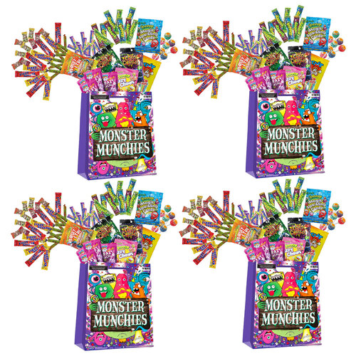 4PK Monster Munchies Hard Candy/Lolly Confectionery Jumbo Showbag