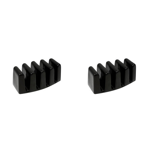 2PK Stone Ceramic Zara Black Toast Rack Elegant Design 16cm