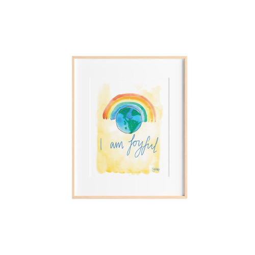 SunChild I am Joyful Art Print Kids Room Decorative Display - A4