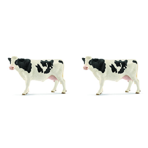 2PK Schleich Kids/Childrens Toy Figurine Holstein Cow 3y+