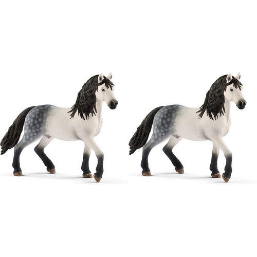 2PK Schleich 5.3'' Andalusian Stallion Animal Action Figure Kids Toy 5-12y