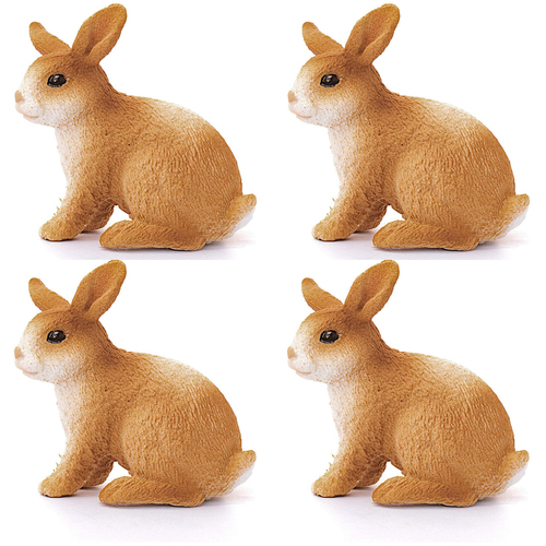 4PK Schleich Kids/Childrens Toy Figurine Rabbit 3y+