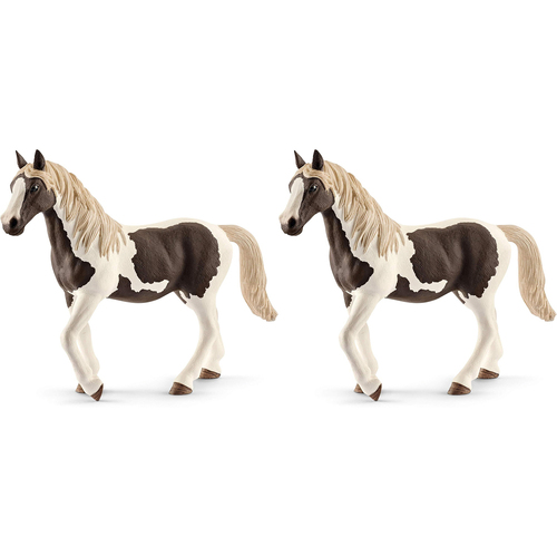 2PK Schleich 5.2'' Pinto Mare Animal Action Figure Kids Toy 3-8y