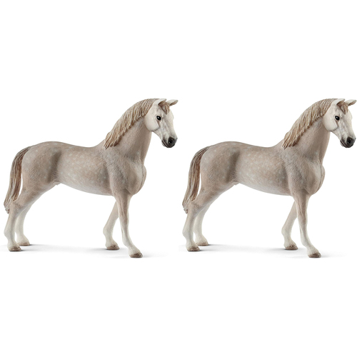 2PK Schleich 5.3'' Holsteiner Gelding Animal Action Figure Kids Toy 5-12y