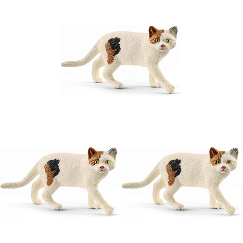 3PK Schleich 2.1'' American Shorthair Cat Animal Action Figure Kids Toy 3-8y