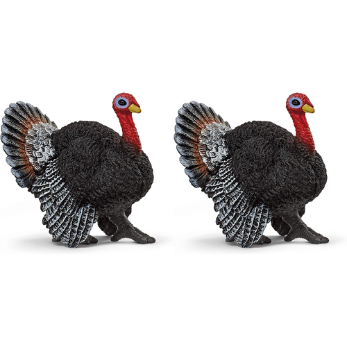 2PK Schleich 2.3'' Turkey Animal Action Figure Kids Toy 3-8y