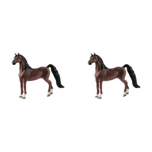 2PK Schleich 6.9'' American Saddlebred Gelding Horse Figure Kids Toy 5-12y