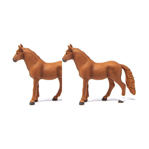 2PK Schleich Kids/Childrens Toy Figurine German Riding Pony Mare 3y+