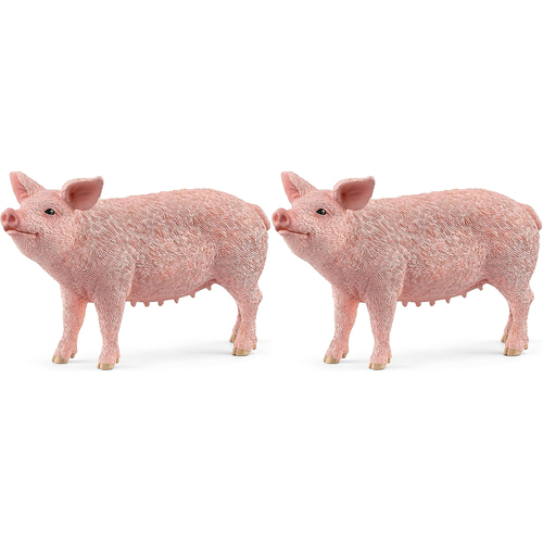 2PK Schleich 3.8'' Pig Farm Animal Action Figure Kids Toy 3-8y