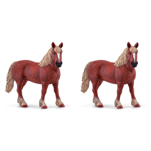 2PK Schleich Kids/Childrens Toy Figurine Belgian Draft Horse 3y+