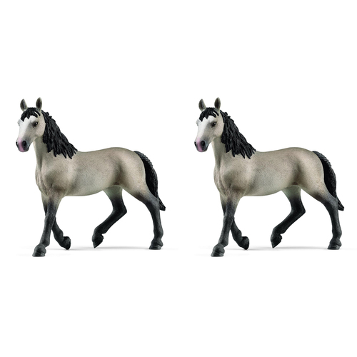 2PK Schleich 5.9'' Selle Francais Mare Animal Action Figure Kids Toy 3-8y